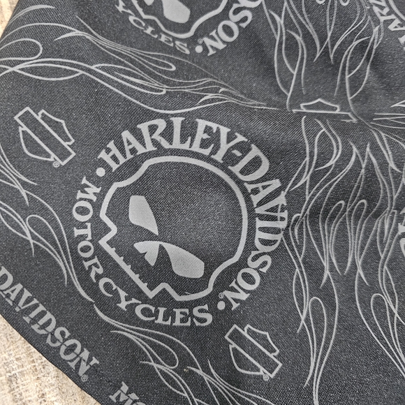 Harley-Davidson Black Skull Face Cover Fleece Wind Block Adult Small Motorcycles - Picture 3 of 8